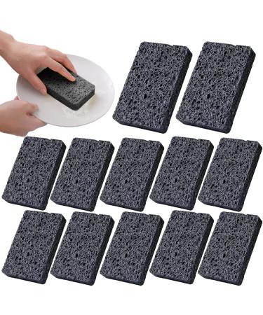 12Pcs Dish Sponge Non-Scratch Scrub Sponge Absorbent Kitchen Sponges Quick Foaming Dish Scrubber Pads for Effortless Cleaning Dishes Pots Pans Black - Buy Online on SooperMarket.com