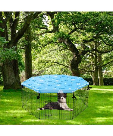 KOOLTAIL 24 Dog Playpen Cover - Indoor/Outdoor Sun/Rain Proof Kennel Shade | Blue | 8 Panels - Buy Online on SooperMarket.com