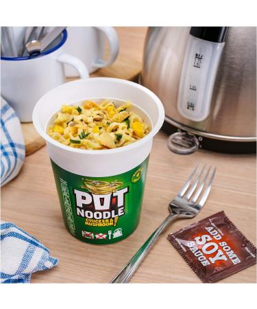 Chicken & Mushroom Pot Noodle Multipack - Pack of 12 x 90g Instant Pot Noodles with Topline Card. Chicken Soup Snack Pots Bulk Buy for Camping Food Picnics or School Holidays. - Buy Online on SooperMarket.com