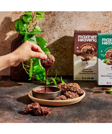 Maxine's Heavenly Mint Chocolate Chunk Cookies | Vegan & Gluten Free | Sweetened with Coconut Sugar & Dates | Low Sugar & Dairy Free | 7.2 oz (2 pack) - Buy Online on SooperMarket.com
