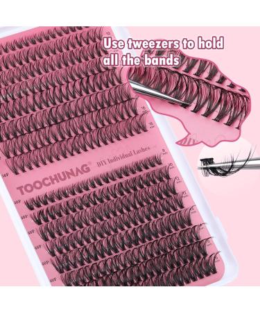 TOOCHUNAG Cluster Lashes 30D+40D - 320pcs Russian Wispy Eyelash Clusters | DIY Eyelash Extensions - Buy Online on SooperMarket.com