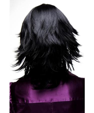 WIG ME UP 8019-2 Black Straight Layered Wetlook Wig - International Shipping Available - Buy Online on SooperMarket.com