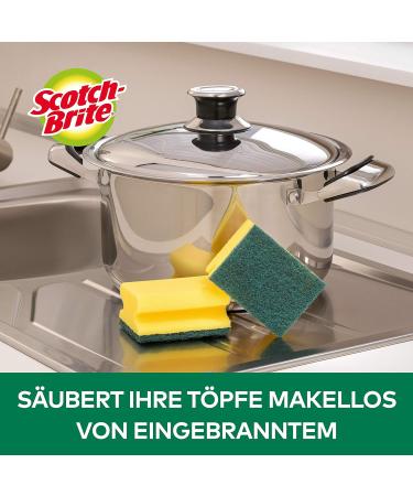 Scotch Brit Classic Pop Cleaner - 16 Pack Kitchen Sponges | Powerful Nail Protection Sponge - Green - Buy Online on SooperMarket.com