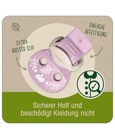 Nip Stay Green Organic Cotton Pacifier Tape - Adjustable Clothing Protector - Made in Germany - Brown - Buy Online on SooperMarket.com