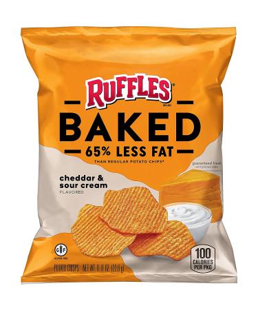 Ruffles Oven Baked Potato Chips - Cheddar and Sour Cream - Pack of 60