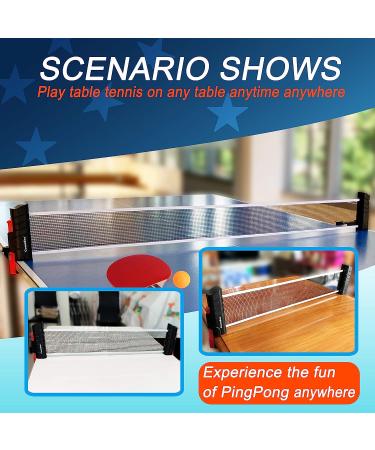 Comesee Retractable Ping Pong Net - Table Tennis Nets and Posts Replacement in Black - Buy Online on SooperMarket.com