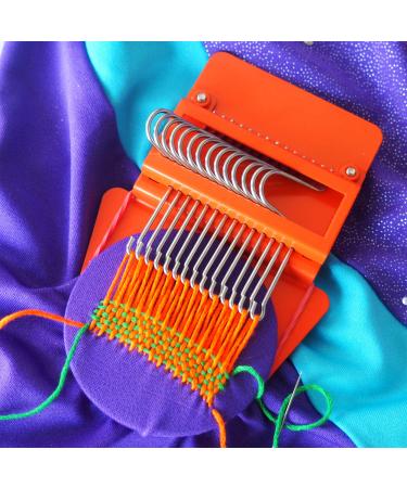 Cuptisserie Speedweve Style Darning Loom, Small Weaving Loom for Visible Mending Jeans, Weave Tool for DIY Artful Patterns, Repair Fabrics (14 Hooks)