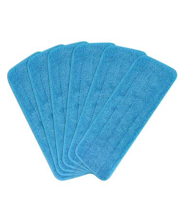 6pcs Microfiber Spray Mop Replacement Heads for Wet/Dry Mops Flat Replacement Heads for Floor Cleaning and Scrubbing Microfiber Pros Reusable Mop Pads Compatible with Bona Floor Care System