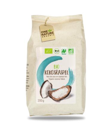 ONE NATURE organic ORGANIC coconut flakes pack of 6 (6 x 200 g)