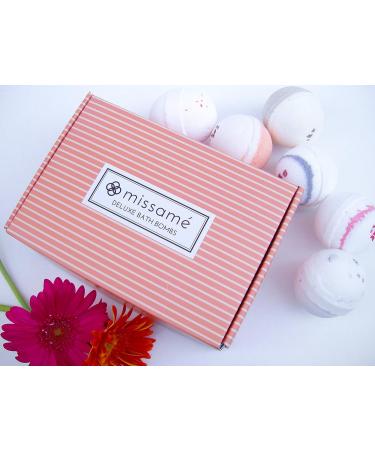 6 Large Relaxing Bath Bombs Gift Set with All-Natural Organic Ingredients - Made in USA for Home Spa Experience and Skin Soothing - Buy Online on SooperMarket.com