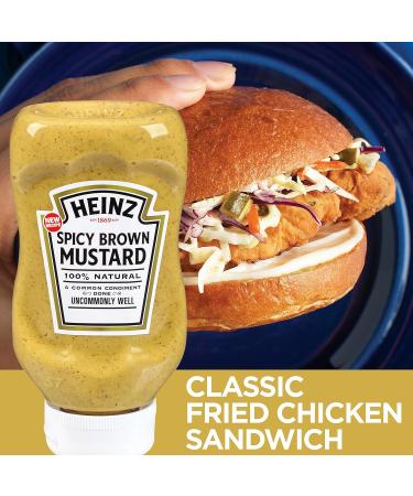 Heinz Spicy Brown Mustard 14 oz Bottles - Pack of 6 | Premium Condiment - Buy Online on SooperMarket.com