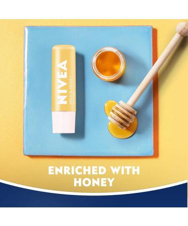 NIVEA Milk and Honey Lip Balm Stick with Shea Butter 4 Pack - 0.17 Oz Sticks - Buy Online on SooperMarket.com