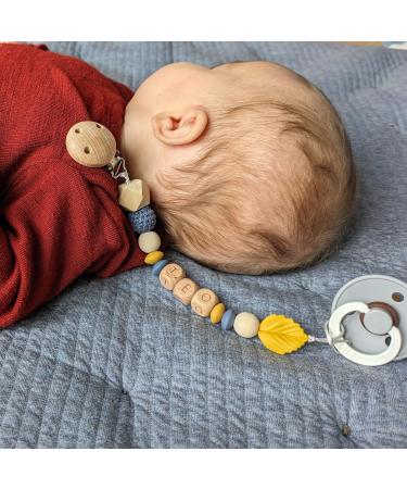 Personalized Baby Gift - Storchenkind | Custom Name | Girls/Boys | Gift Packaging | Laser Engraved Wooden Letters & Food-Safe Silicone | Various Colors - Buy Online on SooperMarket.com
