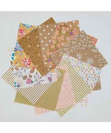 iNee 5 Charm Packs for Quilting - 48 PreCut Cotton Fabric Squares - Light Coffee - Buy Online on SooperMarket.com