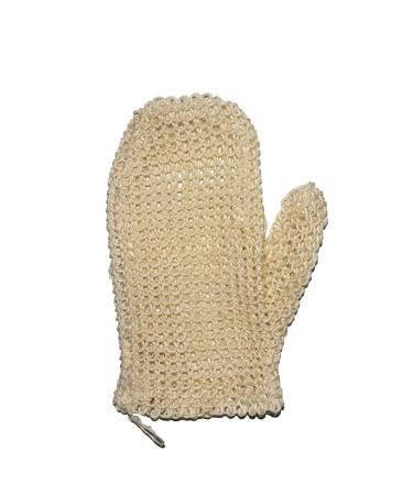 TTYBG Classic Natural Sisal Bath Spa Shower Scrubber Sponge Fiber Glove Mitt Soften Smooth Renew Skin Anti-Aging Eco-Friendly Pack of 1