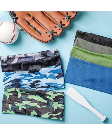 Elastic Kids Sports Wicking Headbands Set - 8 Pieces | Breathable Athletic Sweatbands for Boys and Girls | Ideal for Football, Basketball, Running | Toddler to Children Size - Buy Online on SooperMarket.com