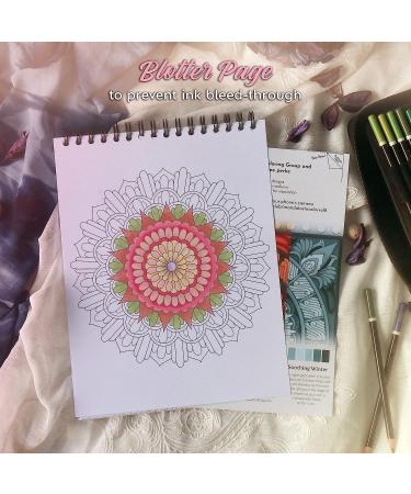 ColorIt Mandalas Volume VIII Adult Coloring Book - 50 Floral & Geometric Designs - Spiral Binding - Lay Flat Hardcover - USA Printed - Buy Online on SooperMarket.com