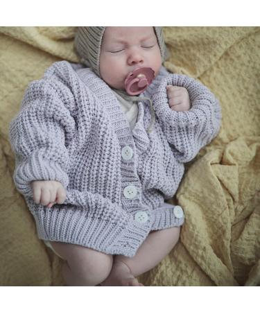 FRIGG Daisy Natural Rubber Baby Pacifier 2-Pack - Woodchuck/French Gray 6-18 Months | BPA-Free | Made in Denmark - Buy Online on SooperMarket.com