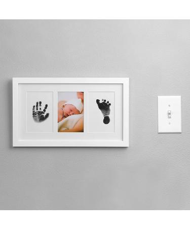 Green Pollywog Baby Handprint and Footprint Kit - Elegant White Frame | Non-Toxic Ink | Newborn & Dog Paw Print Keepsake - Buy Online on SooperMarket.com