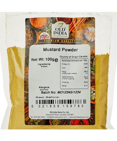 Old India Mustard Powder 100g - Authentic and Spicy Mustard Seasoning - Buy Online on SooperMarket.com