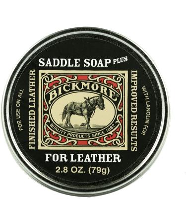 Bickmore Saddle Soap Plus 2.8oz - Leather Cleaner & Conditioner with Lanolin - Restores, Moisturizes, and Protects - Buy Online on SooperMarket.com