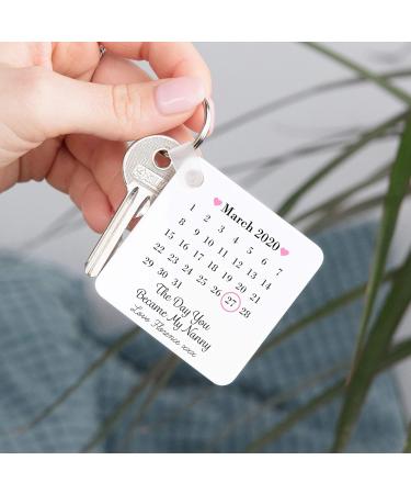 Personalised Drifting Ducks Nanny Date Keyring - Mother's Day & New Baby Gift - Buy Online on SooperMarket.com