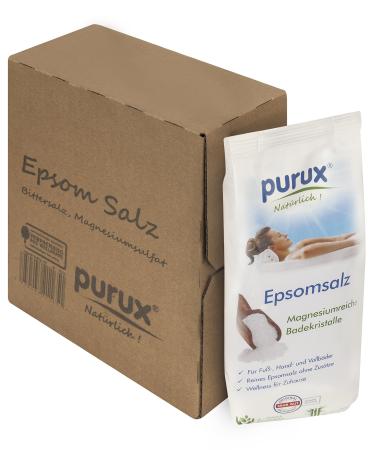 purux Epsom Salt Bath Salt Epsom Salt Magnesium Sulfate 850g sustainably packaged