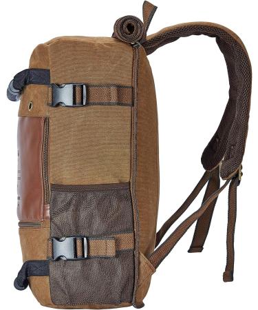 KAUKKO Canvas Khaki Outdoor Travel Backpack for Men - Hiking Camping Rucksack - Buy Online on SooperMarket.com