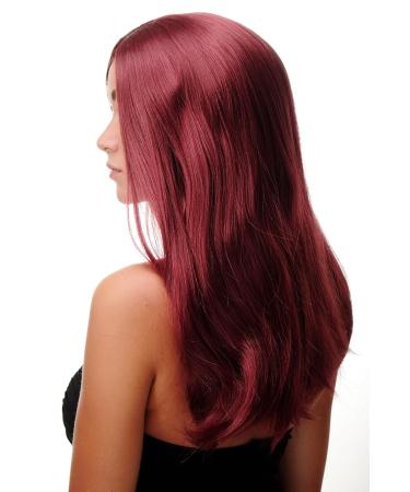 WIG ME UP - Ladies Long Straight Wig in Red Garnet | 60 cm Middle Parting | International Shipping - Buy Online on SooperMarket.com