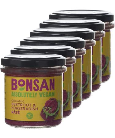 Bonsan Organic Beetroot & Horseradish Pate 6 x 130g - Vegan Gluten-Free Spread - Buy Online on SooperMarket.com