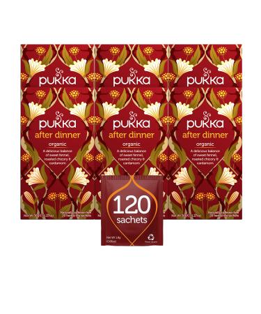 Pukka After Dinner, Organic Herbal Tea with Fennel, Roasted Chicory and Cardamom (6 Pack, 120 Tea Bags)