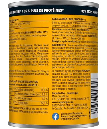PEDIGREE High Protein Adult Wet Dog Food - Chicken & Turkey Flavour in Gravy 375g (12 Pack) - Buy Online on SooperMarket.com
