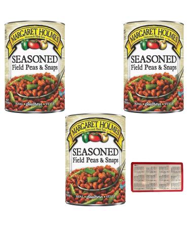 Southern Style Bundle - Includes Three (3) 14.5 oz Cans of Margaret Holmes Seasoned Field Peas and Snaps, and Authentic CureCor Collective Sticker!