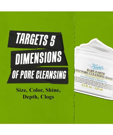 Kiehl's Rare Earth Deep Pore Cleansing Mask 5oz (142g) - International Shipping | Clear Skin & Pore Solutions - Buy Online on SooperMarket.com