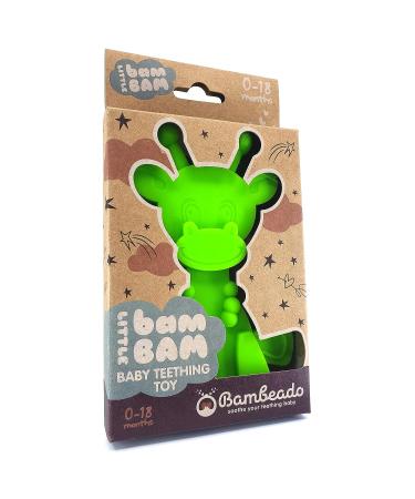 Little Bambam Giraffe Teether Toy by Bambeado - Natural Teething Comfort for Baby and Infant - Lime - Buy Online on SooperMarket.com