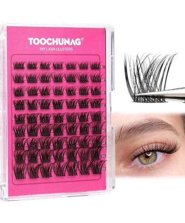 TOOCHUNAG 23A-Fluffy D Curl Eyelash Clusters 8-16mm - Natural DIY Individual Cluster Lashes - Light Russian Strip Lashes for a Flawless Look - Buy Online on SooperMarket.com