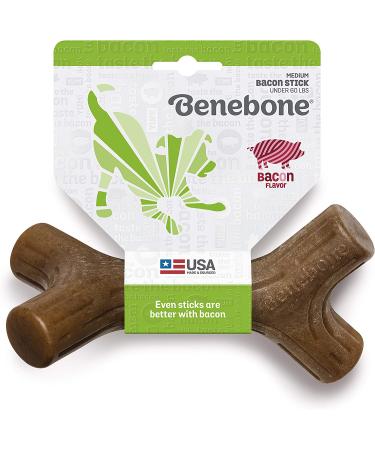 Benebone Maplestick/Bacon Stick Dog Chew Toy - Durable, Made in USA, Real Bacon Flavor (Medium) - Buy Online on SooperMarket.com