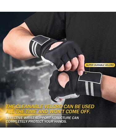 Astaresk 'Rock-Climber' Workout Gloves with Wrist Wrap Support - Full Palm Protection for Men and Women - Ideal for Weightlifting, Training, Fitness, Exercise, Hanging, Pull-ups - Large Size - Buy Online on SooperMarket.com