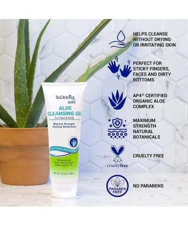 TriDerma Baby Aloe Cleansing Gel for Face and Body - 4 oz - Buy Online on SooperMarket.com
