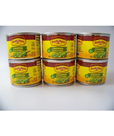 Old El Paso Green Chiles Chopped, Mild, Peeled 4.5 Oz (Pack of 6)