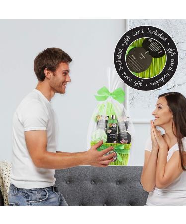 Luxury Spa Bath Gift Set for Women | Magnolia & Jasmine Basket with Jojoba Oil Shower Gel Body Butter & More | Perfect International Gift - Buy Online on SooperMarket.com