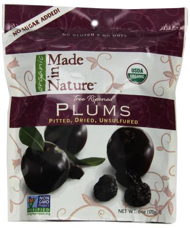 Made in Nature Organic Dried Plums Well Pruned Supersnacks 6 oz (170 g)