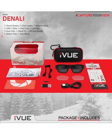 iVue Denali 2K/1080P HD Camera Glasses | Sport Sunglasses DVR | 120FPS | Black - Buy Online on SooperMarket.com