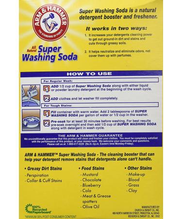 Arm & Hammer Super Washing Soda 55 oz - Pack of 2 - Buy Online on SooperMarket.com