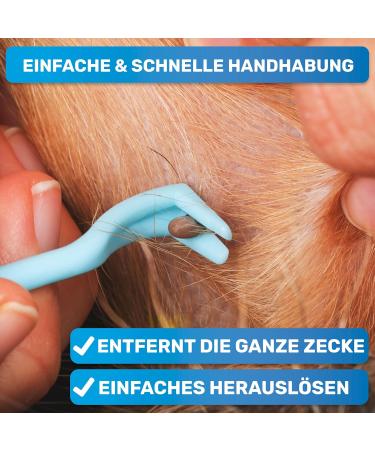 Buy Bluepet 3 Set Tick Hooks - Effective Tick Remover for Dogs Cats Horses & Humans | Alternative to Tick Tweezers | Includes Tick Lever & Bag - Buy Online on SooperMarket.com