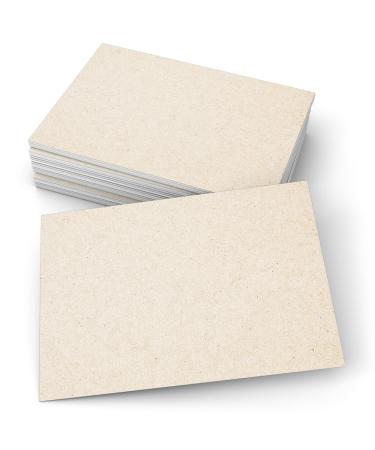 321Done Blank Rustic 4x6 Cards (Set of 50) - Thick  Heavy Cardstock - Make Invites  Greeting  Note  Thank You Cards - Plain Kraft for Writing  Stamping  Printing  Art - No Envelopes - Made in USA  Standard (4x6) Tan