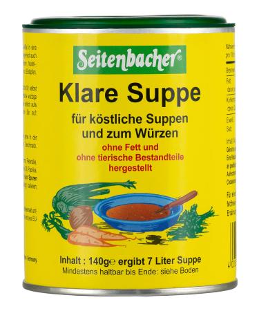Seitenbacher clear soup i vegetable broth I of all -round i without fat i productive i vegan i gluten -free i lactose -free i 6 Pack (6x 140 g) 140 g (6 Pack)