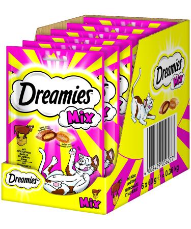 Dreamies Mix Cat Snacks with Beef & Cheese Crispy on the outside & creamy on the inside 6 x 60g Beef & Cheese 360 g (1 pack)