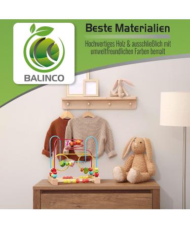 Buy Balinco MOTOR SKILLS LOOP - Wooden Toy Bead Labyrinth with Fruit Elements & Bead Slider | Ideal Baby Toy for 6 Months+ - Buy Online on SooperMarket.com