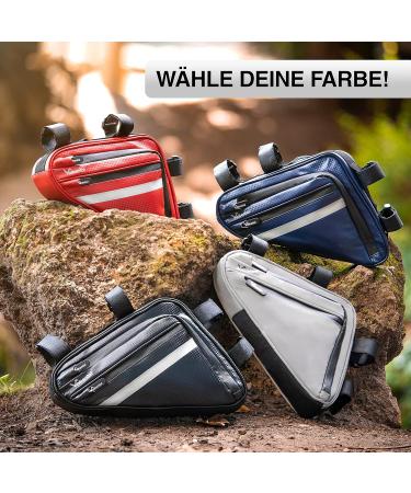 Valkental Waterproof Bicycle Frame Bag - 1.5L Capacity Reflective Design & Spacious Compartments - Ideal for International Shipping - Buy Online on SooperMarket.com